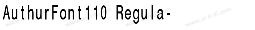 AuthurFont110 Regula字体转换